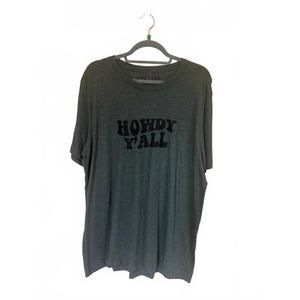NEW 208 TEES women's howdy ya'll western graphic tee in green